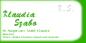 klaudia szabo business card